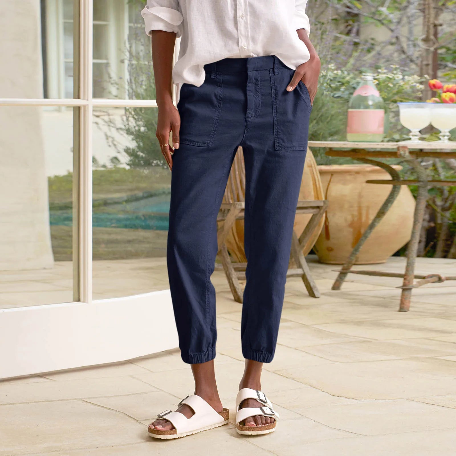 Women’s Cotton and Linen Capri Pants